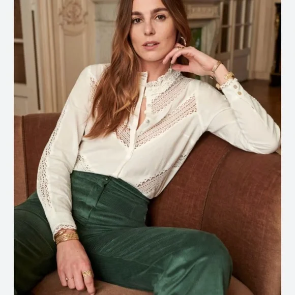 Sézane Rita Shirt in Ecru - Picture 10 of 13